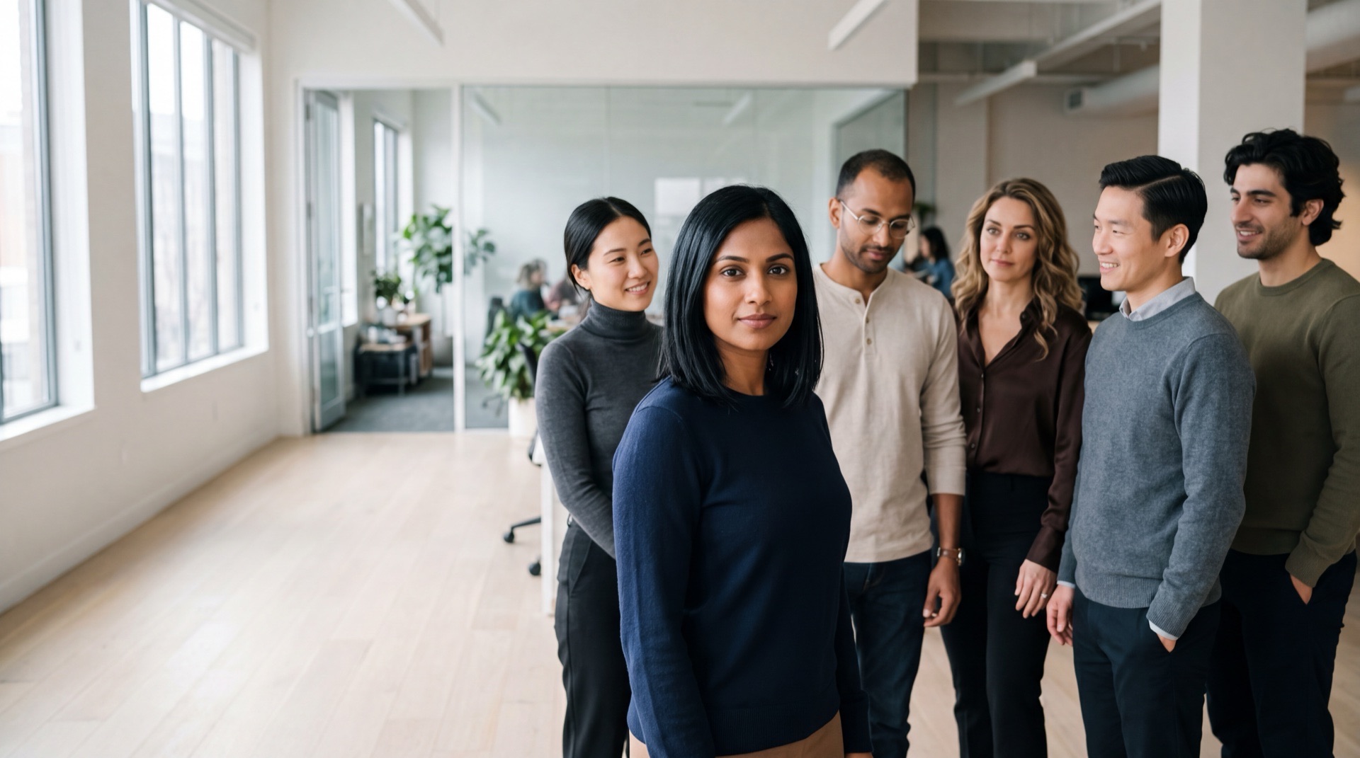 Maya standing with the cross-functional team prepared for the focused recovery sprint