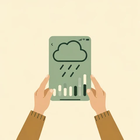 Rain forecast supporting the flexible family itinerary
